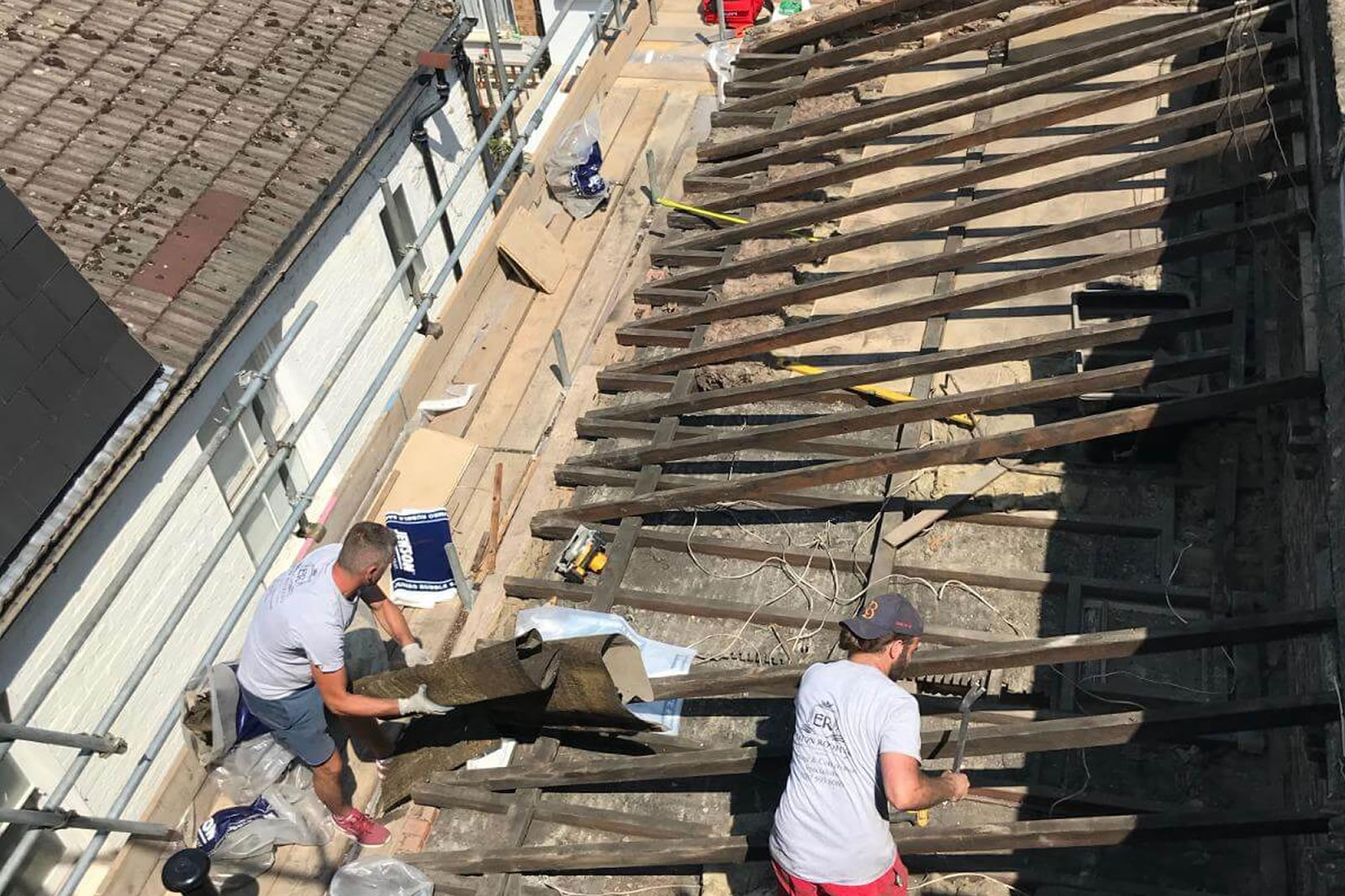 Roof structure being altered for the Fulham terrace