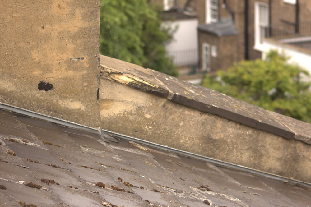 Lonsdale Square listed terrace before roof replacement