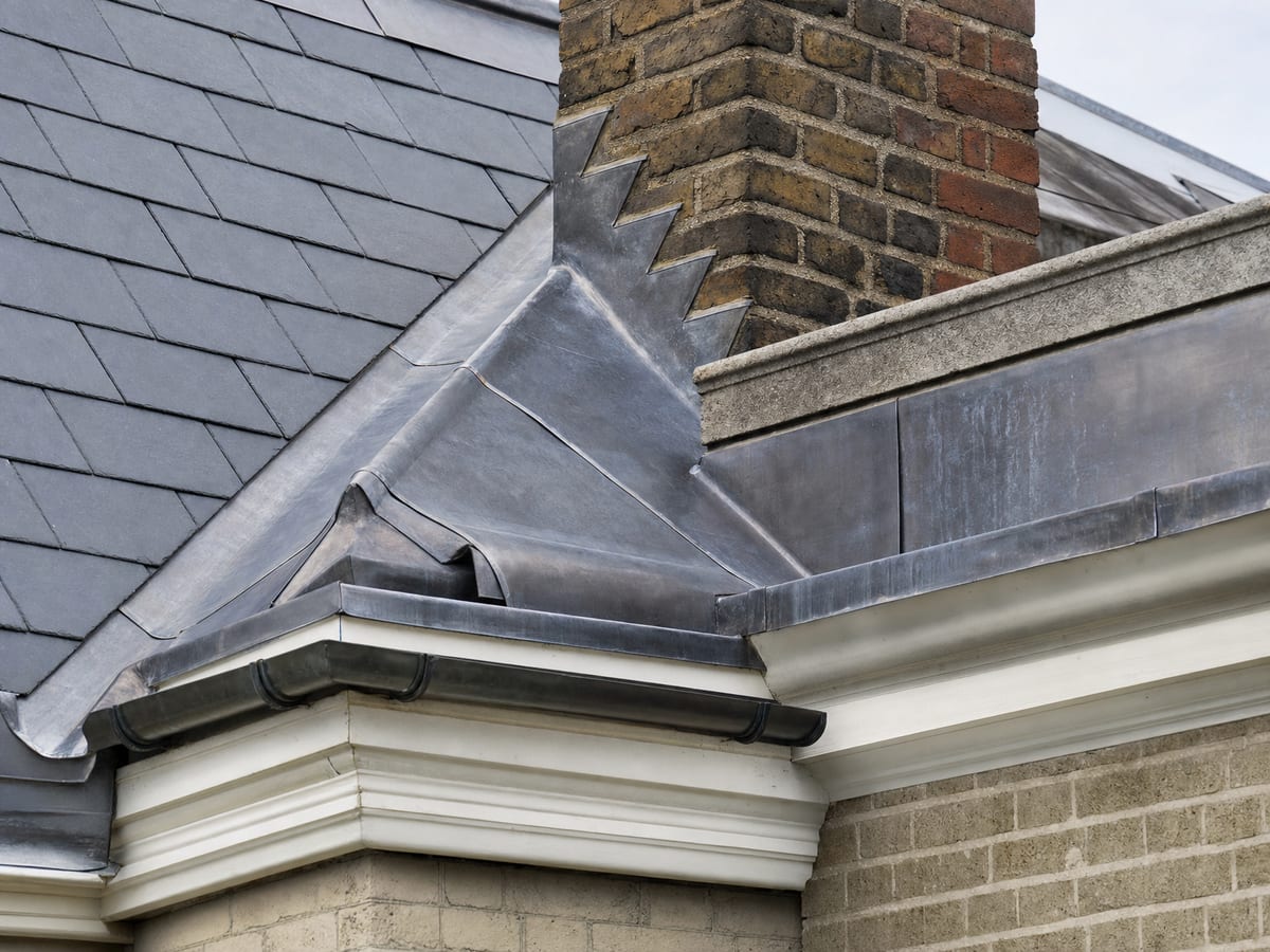 Illustrative view of rainwater goods coordinated with roof details
