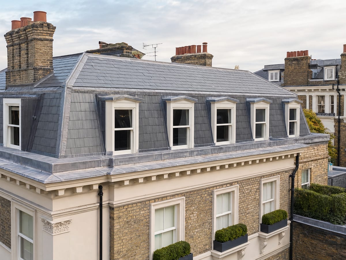 Residential roof refurbishment in progress