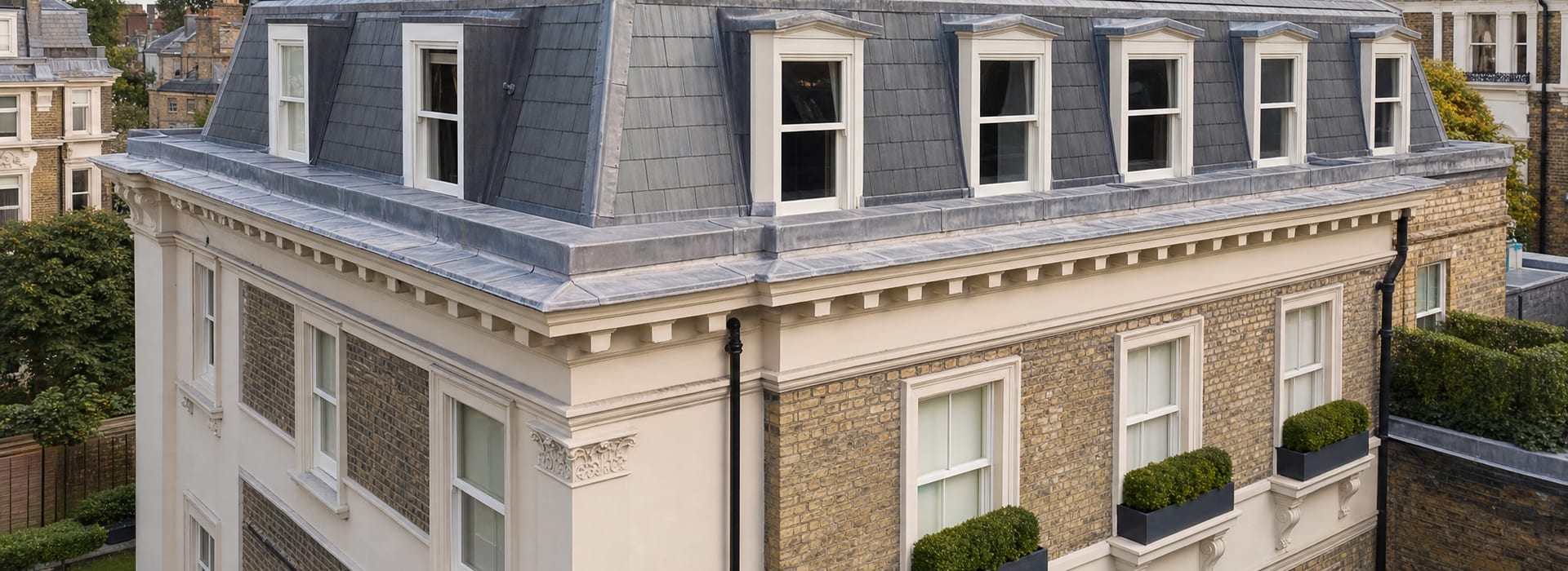 Residential roof refurbishment on a substantial private home