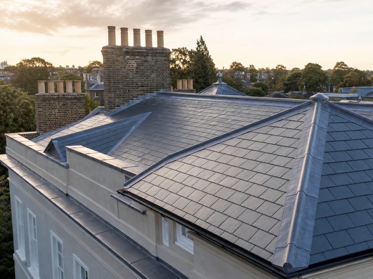 Slate, tile and lead roofing materials prepared for residential work