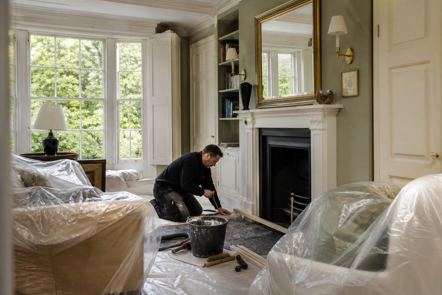Finished surfaces protected during planned small works