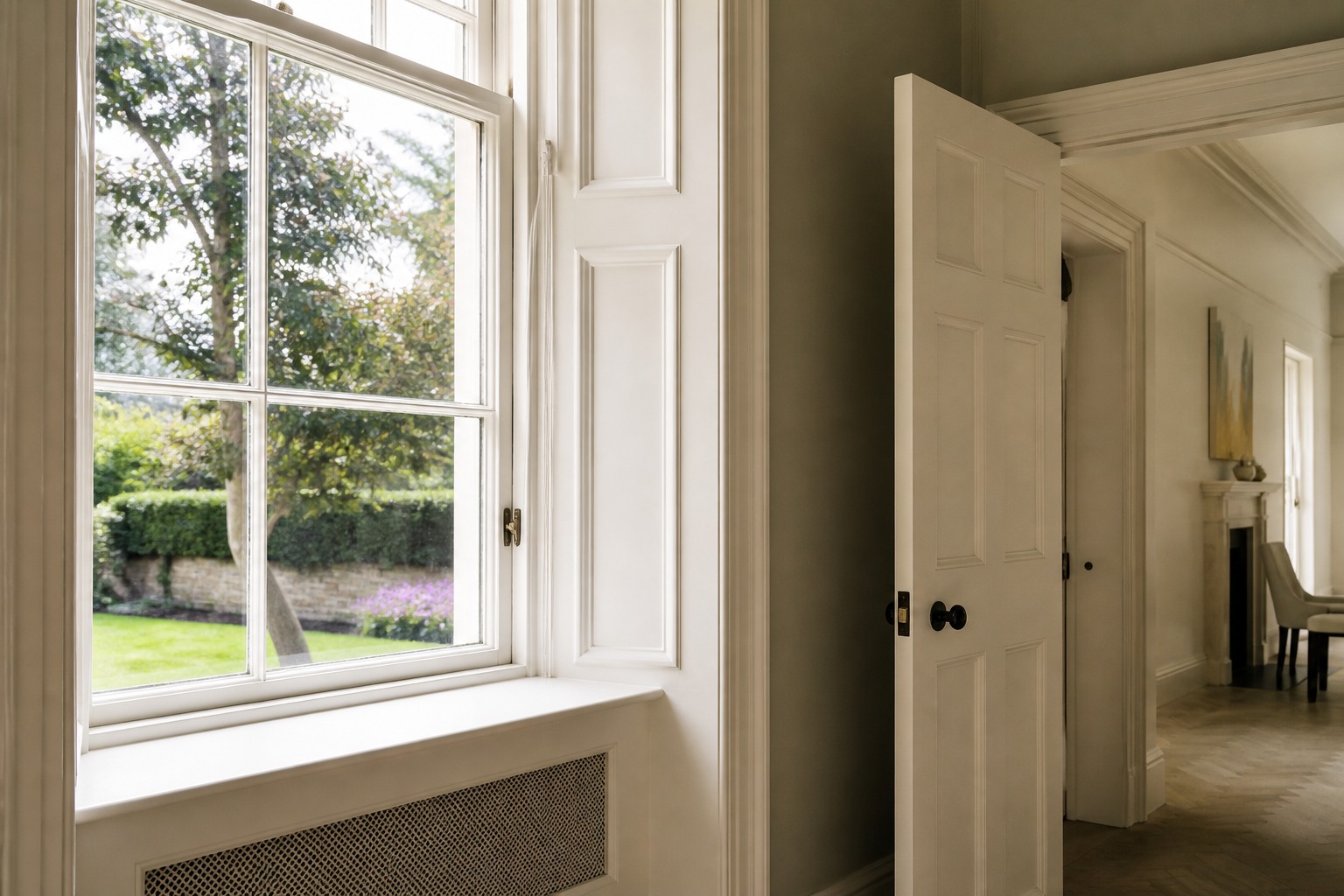 Completed traditional window or door with quality ironmongery