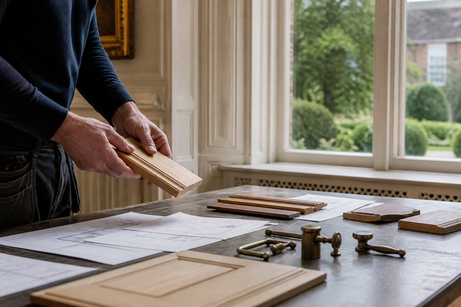 Window and joinery details reviewed against samples and design information