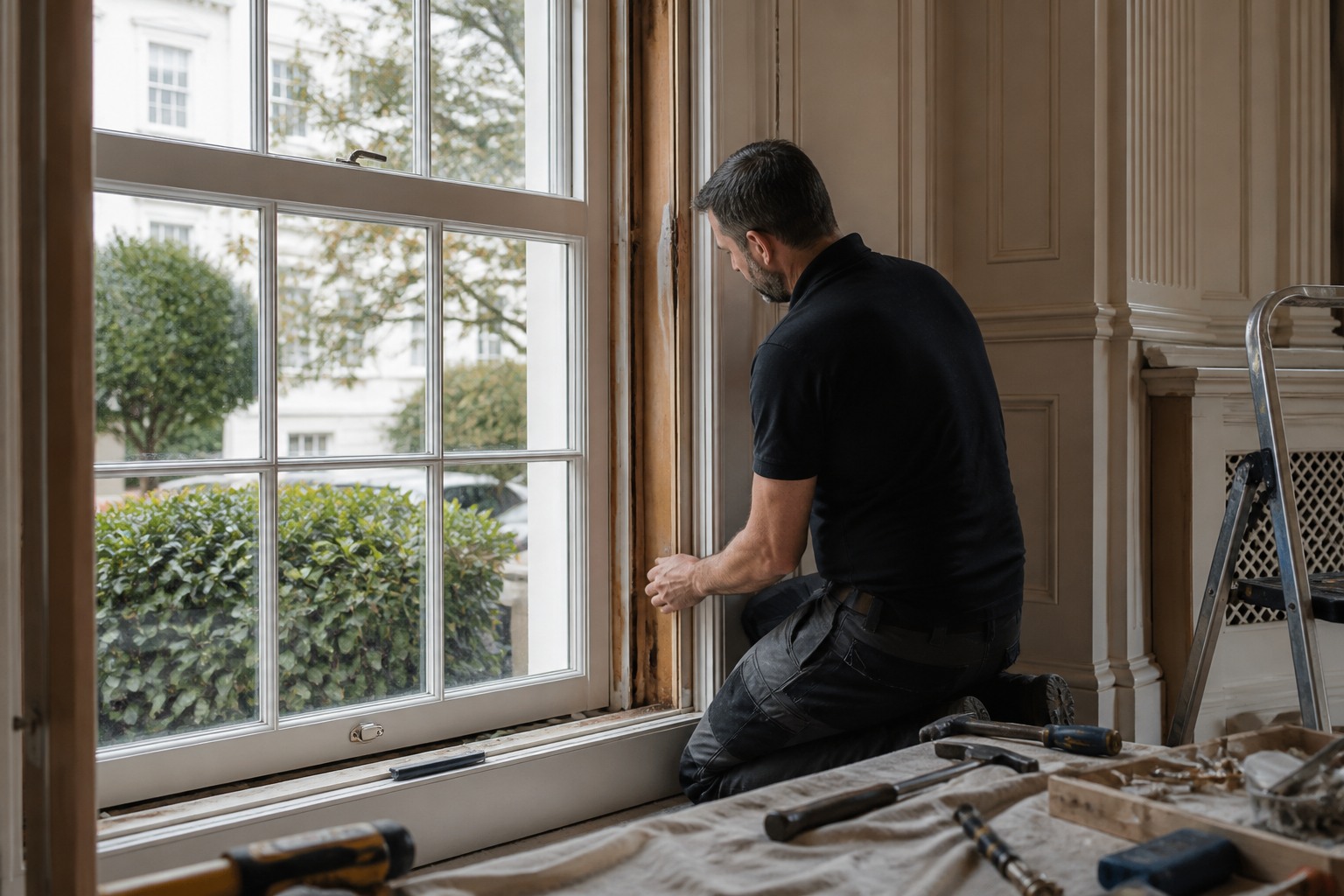 Bespoke window and carpentry work in a period private home