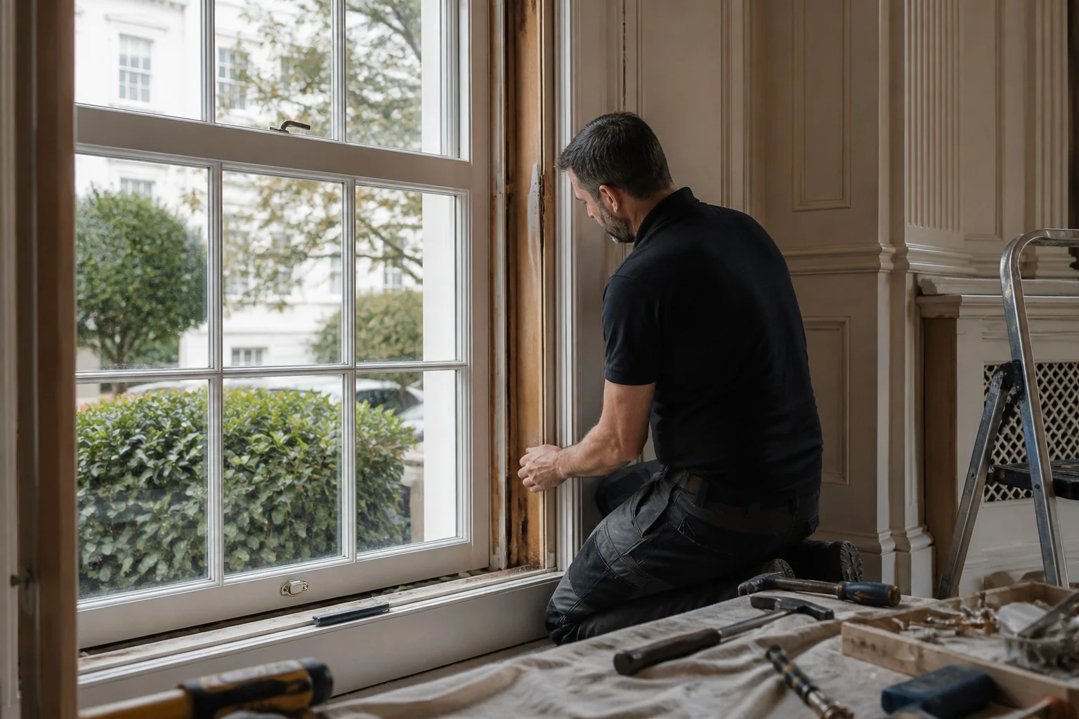 Bespoke window and carpentry work in a period private home