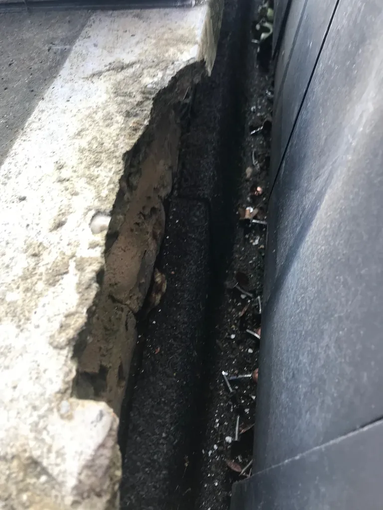 Opened roof junction during the Colherne Mews investigation