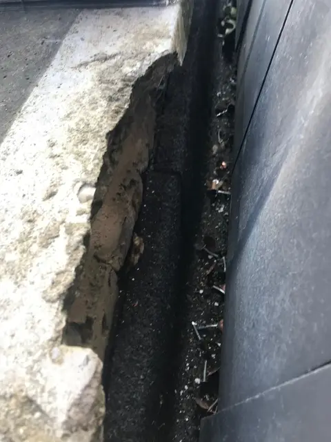 Opened roof junction during the Colherne Mews investigation
