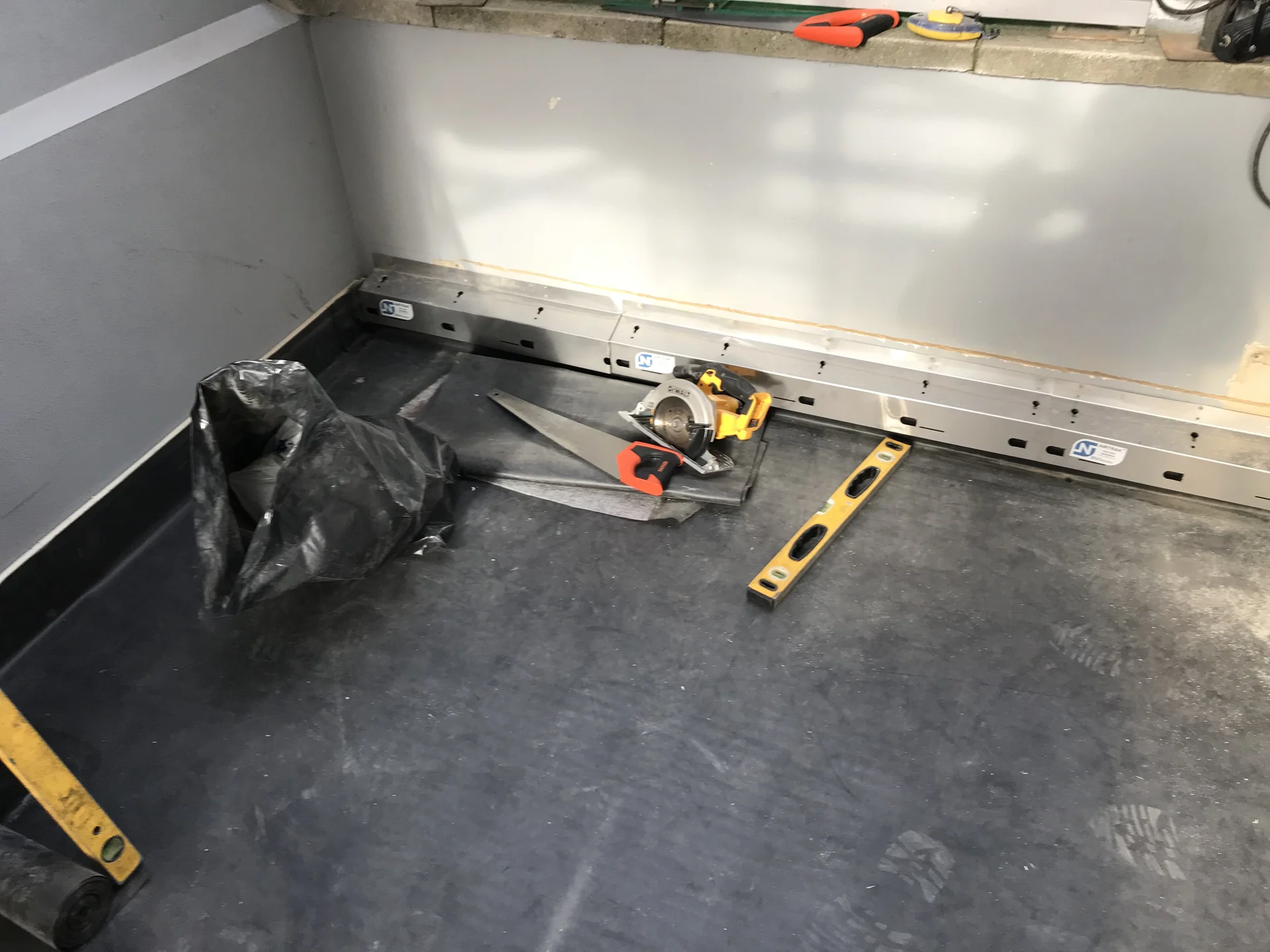 New waterproofing across the Colherne Mews roof terrace