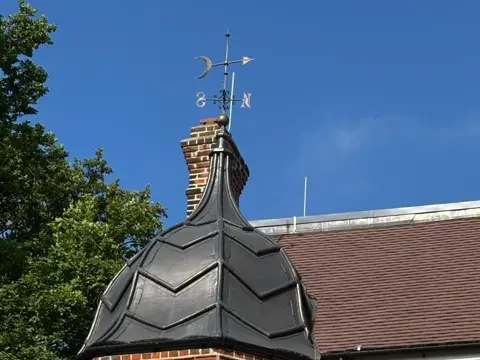 Completed lead-clad roof turret at the Ministry of Justice site in Ealing